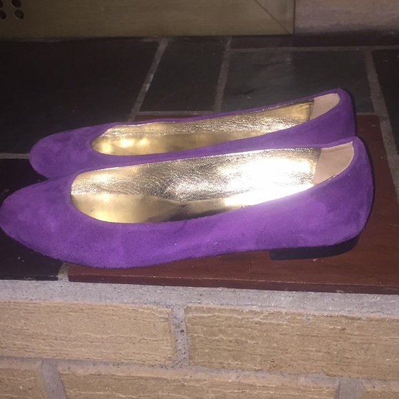 Andrea Carrano Purple Flats Made in Italy Size 37 SB4 - Picture 2 of 8